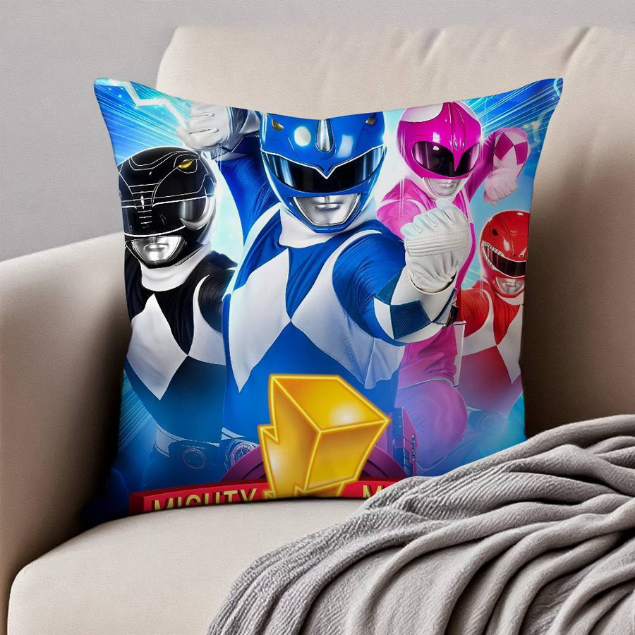 GUOYU HOMEDECOR Power Rangers Kissenbezug mit Motiv, Kurzplüsch, Multicolour, B/T/H: 30,48 x 30,48 x 0 cm - Bild 4