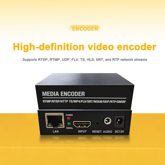 Tuoying Hochauflösender Video-Encoder in Schwarz mit SRT, RTSP und RTMP Streaming für Computerüberwachung und NVR-Anbindung - Bild 1