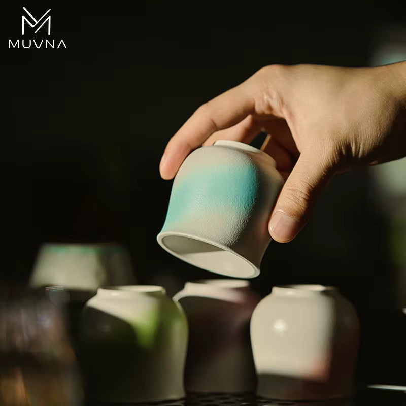 MUVNA Keramik-Aroma-Kaffeeverkostungsbecher für Handbrühkaffee und Espresso in Grün und Multicolour - Bild 1