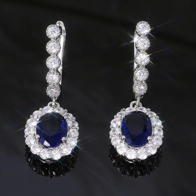 Wucifang Jewelry Ohrringe, Silber, Zirkonia, Damen - Bild 1