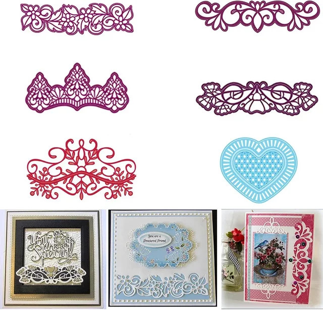 Metall Stanzform Herz im Retro-Stil für DIY Scrapbooking und Papierdekoration, Mehrfarbig - Bild 1