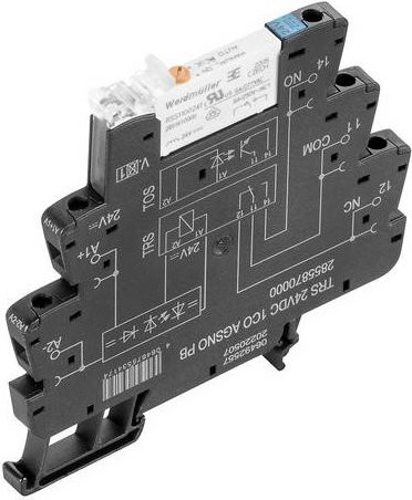 Weidmüller TRS 24VDC ACT PB Koppelrelais Schwarz 10 Stück - Bild 1