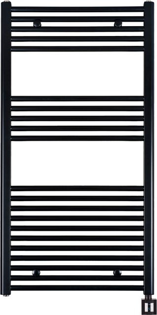 Elektrischer Badheizkörper anapont Handtuchheizkörper mit Timer und Thermostat, Schwarz, H x B: 117,5 x 60 cm - Bild 1