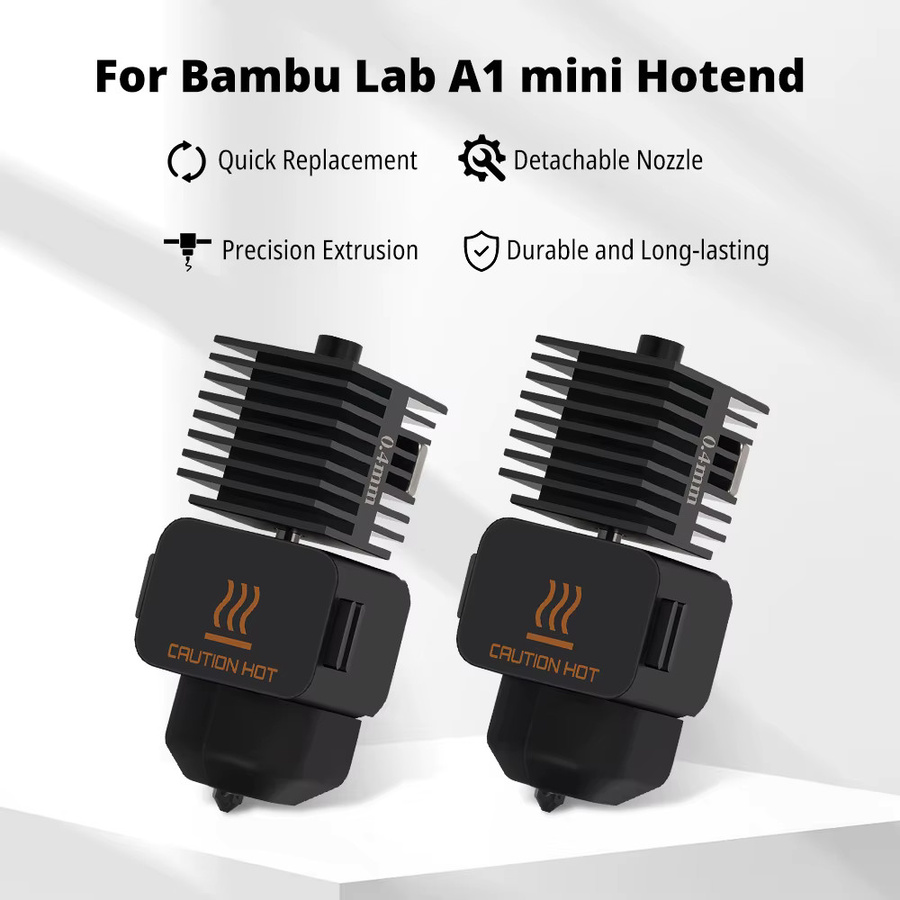 Bambu Lab Hotend-Kit High Flow mit gehärtetem Stahl Düsen in 0,2/0,4/0,6/0,8 mm für A1 und A1 Mini, Schwarz - Bild 4