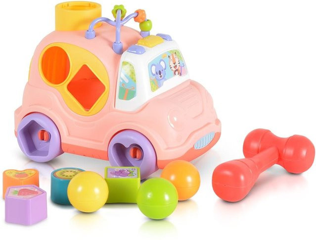 Moni Sortierspiel Auto mit Musik und Licht, rosa - Bild 1