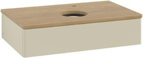 V&B Waschtischunterschrank Antao ohne Frontstruktur in Eiche Honig lackiert, B/T/H: 80 x 50 x 19 cm - Bild 1