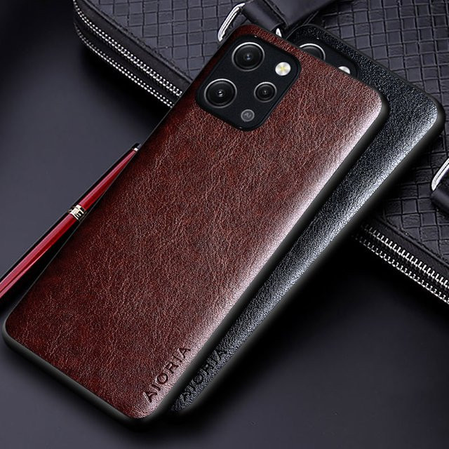Luxus Business Handyhülle aus PU-Leder für Xiaomi Redmi Modelle in Braun - Bild 1