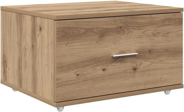vidaXL Schubladenschrank Artisan-Eiche mit Rollen, Braun, B/T/H: 55 x 45 x 31 cm - Bild 1