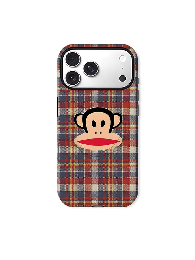 CaseChic MagSafe Schutzhülle für iPhone 17 16 15 14 Plus Pro Max mit Paul Frank Kariertem Design in Multicolour und Stoßfestem Bumper - Bild 6