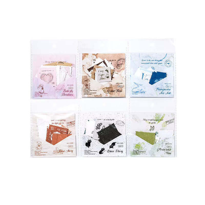 20-teiliges Stempelaufkleber-Set mit Vintage-Postdesigns und Buchdruckprägung in Multicolor für dein Tagebuch und DIY-Projekte - Bild 3