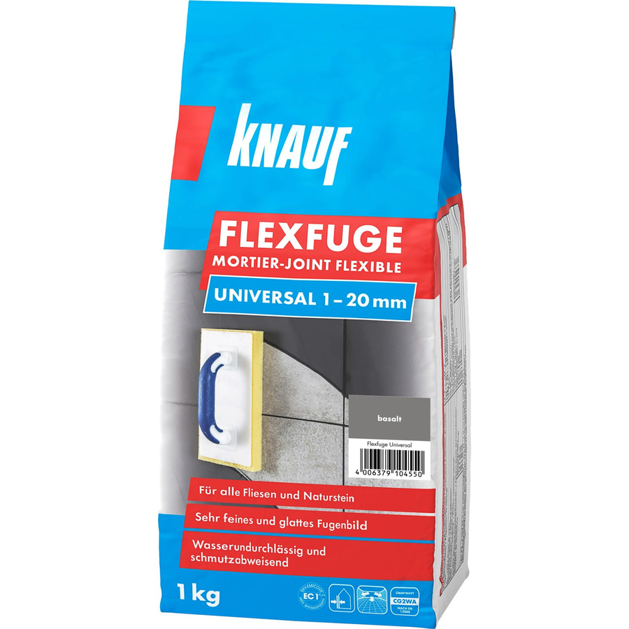 Knauf Flexfuge Universal Basalt in Grau, 1 kg - Bild 2