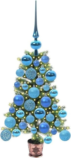 vidaXL Weihnachtsbaum mit 150 warmweißen LEDs in Grün, Höhe: 65 cm - Bild 1