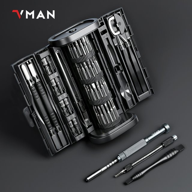 VMAN 72-in-1 Mini-Präzisions-Schraubendreher-Set mit Magnetbits für iPhone, PC und Computer-Reparaturen - Bild 1