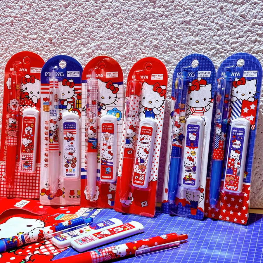 Sanrio Hello Kitty Druckbleistift mit 0,5 mm Mine in Mehrfarben für Schulbedarf - Bild 3