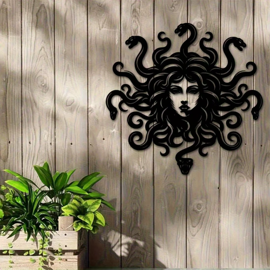 CIFBUY Medusa Metallwandkunst Spukhaus in Schwarz im Gothic-Stil - Bild 5
