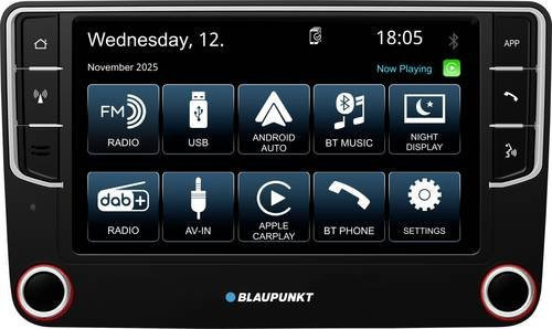 Blaupunkt Wolfsburg 648 Autoradio mit Android Auto, Apple CarPlay, DAB+ Tuner, Bluetooth und USB-C in Schwarz - Bild 1