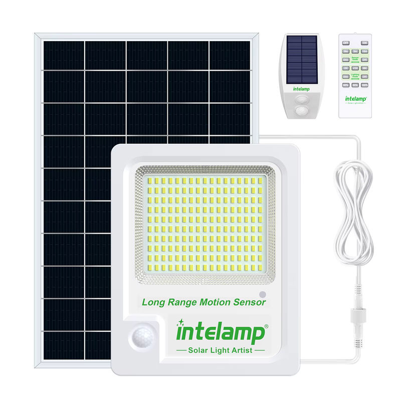 intelamp Solar-Außenleuchte mit 12000 mAh und 3000 lm Helligkeit, weißes Flutlicht für den Garten mit zwei Bewegungssensoren - Bild 7