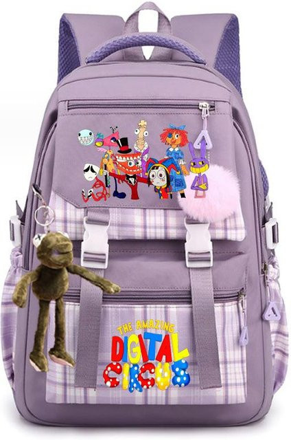 3-teiliges Schulrucksack-Set für Schüler in Lila aus Oxford-Stoff mit Schultasche und Federmäppchen - Bild 1