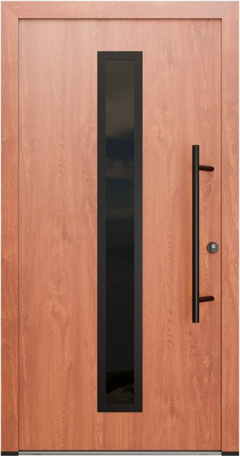 FM Türen Innenbeschläge Set AS68 Modell 21 mit Glaseinsatz in Goldene Eiche, Rechts, B: 110 cm, H: 210 cm - Bild 1