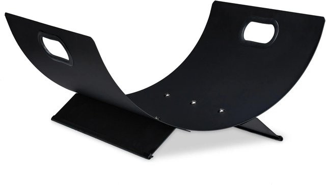 Relaxdays Kaminholzkorb aus Stahl in Schwarz, B/T/H: 40,5 x 33 x 18,5 cm - Bild 1