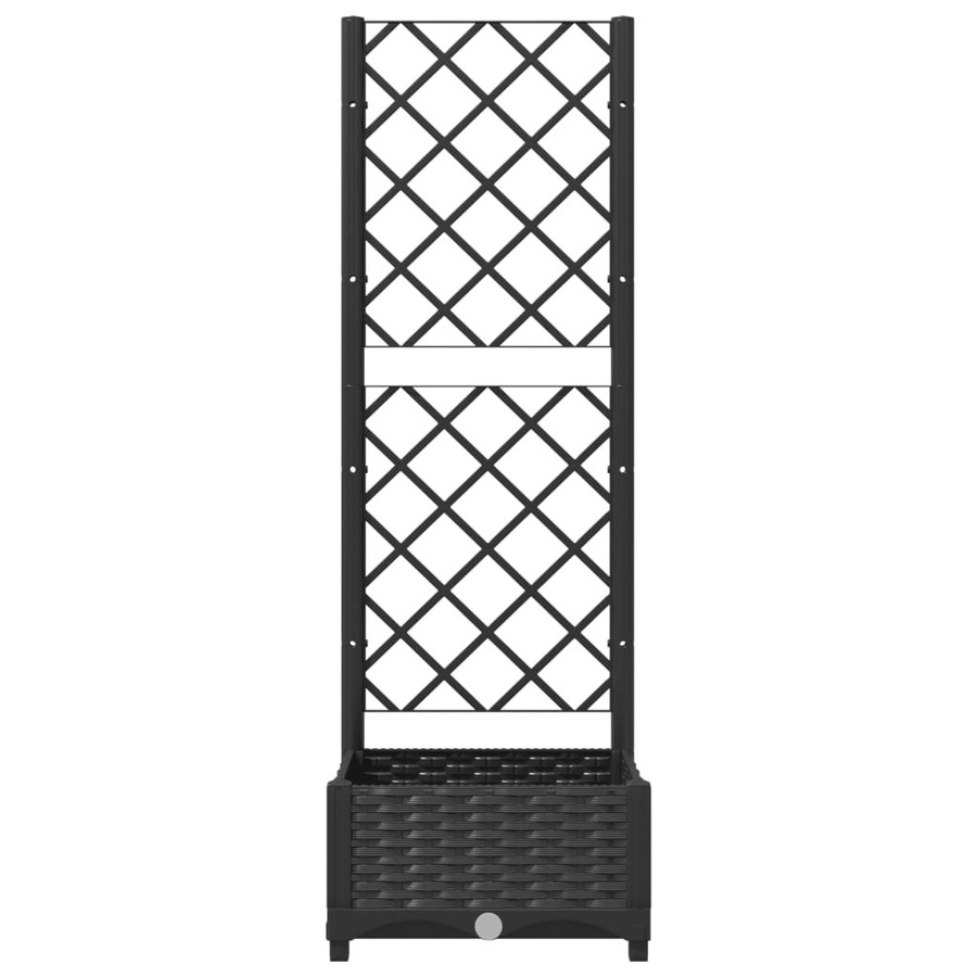 Vidaxl Gartenpflanzkasten mit Gitter in Schwarz, B/T/H: 40 x 40 x 121,5 cm - Bild 3