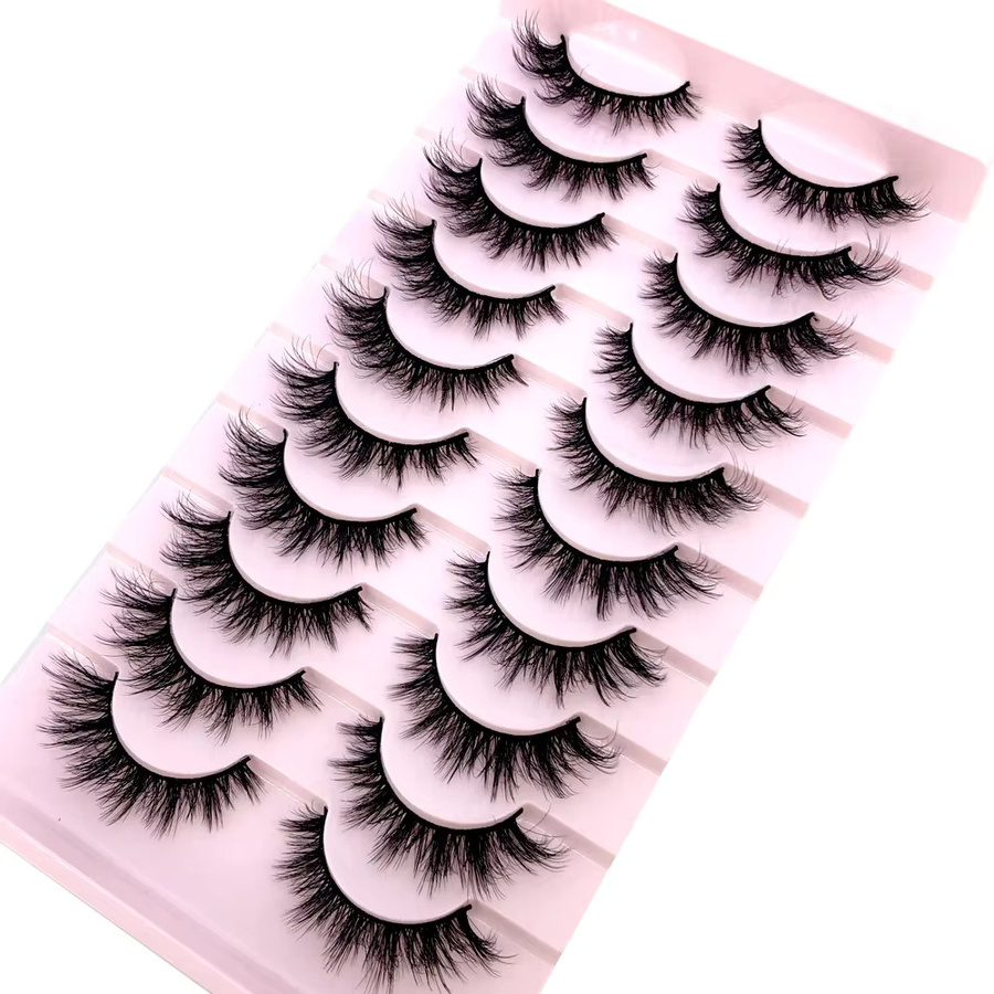 HBZGTLAD Kunstwimpern Cat-Eye, 9 Paar, Black, 6D-Volumen - Bild 2