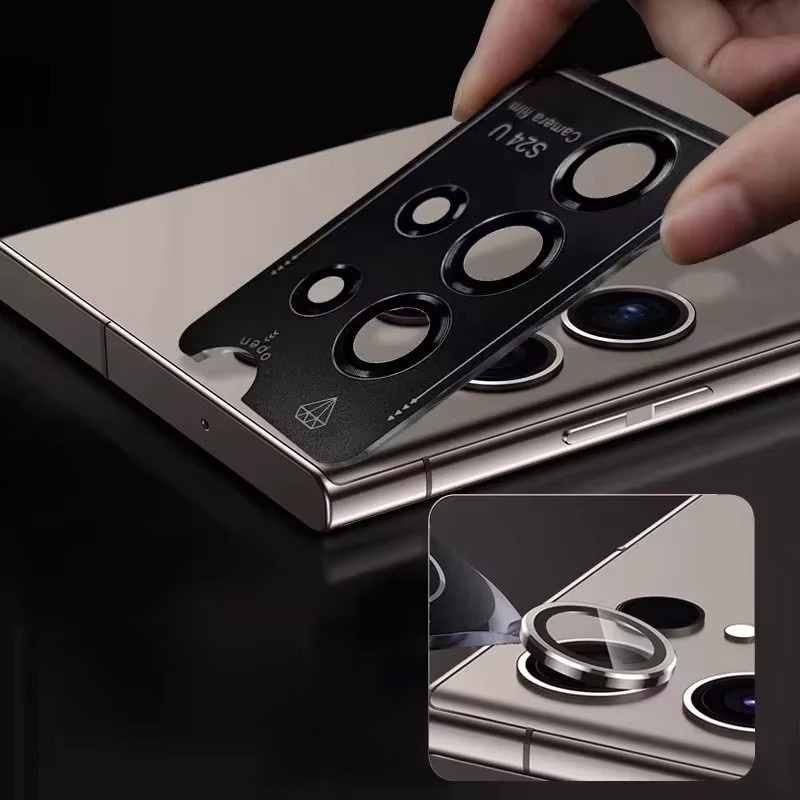 Metall Kamera Objektiv Schutz für Samsung Galaxy S26 Ultra, S25 Plus und S25 Ultra, Legierung Ring mit Glasabdeckung und Positionierer, Farbe: Purple - Bild 3
