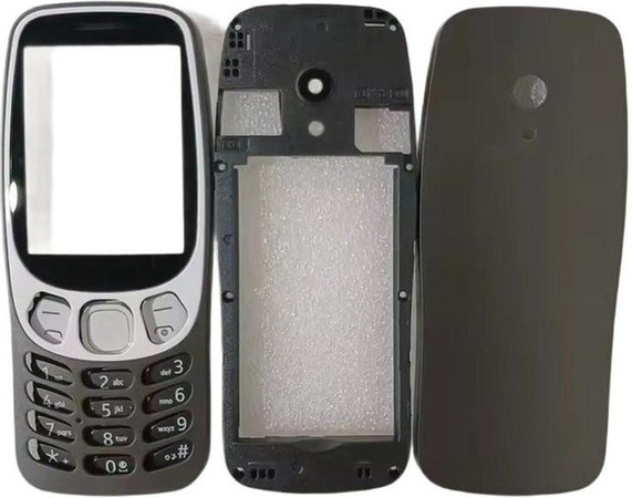 Nokia 3210 4G (2024) Handy-Gehäuseabdeckung mit englischen Tastatur-Ersatzteilen in Schwarz