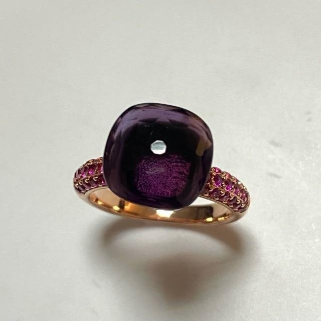 Pomellato Ring, Messing, lila Zirkonia, Damen - Bild 1