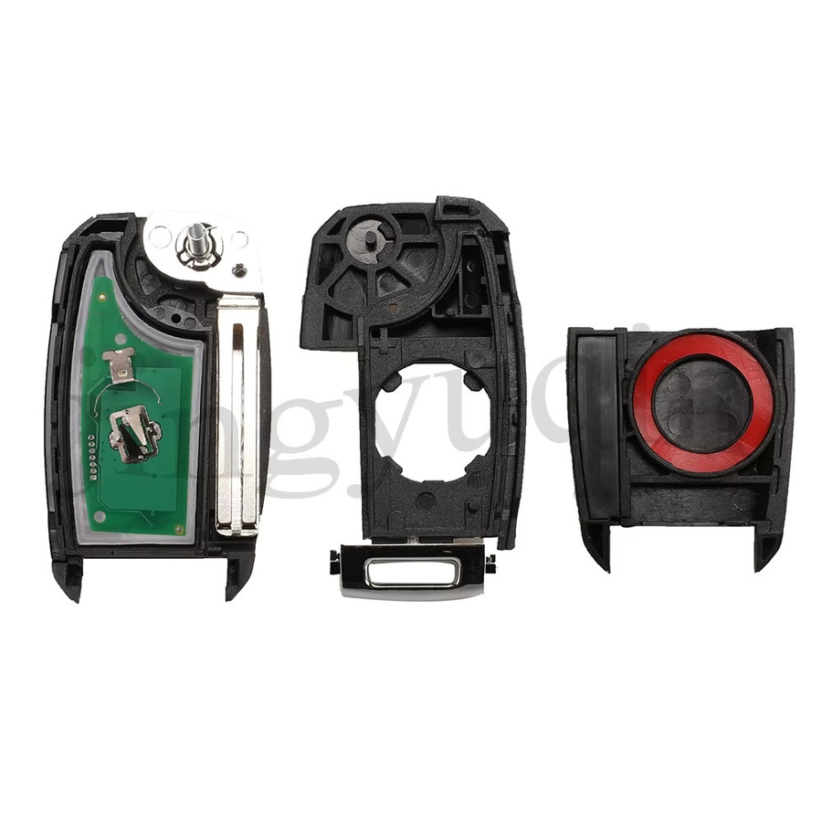 Jingyuqin Auto Fernbedienung Flip Key für Kia K4 Carens DJ3244 DJ5804 95430-A4200, 3-Tasten, 433,92 MHz, ID46 Chip, Schwarz - Bild 3