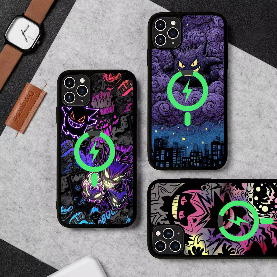 Pokemon Gengar Handyhülle mit MagSafe Wireless Charger Unterstützung für iPhone 17 16 15 14 13 12 11 Pro Max in Multicolour - Bild 3
