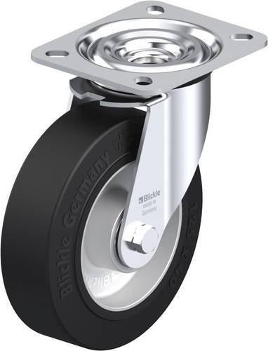 Blickle L-ALEV 125K Lenkrolle aus Aluminium und Stahl, Rad-Durchmesser: 125 mm, Tragfähigkeit (max.): 250 kg, galvanisiert, Schwarz/Grau - Bild 1