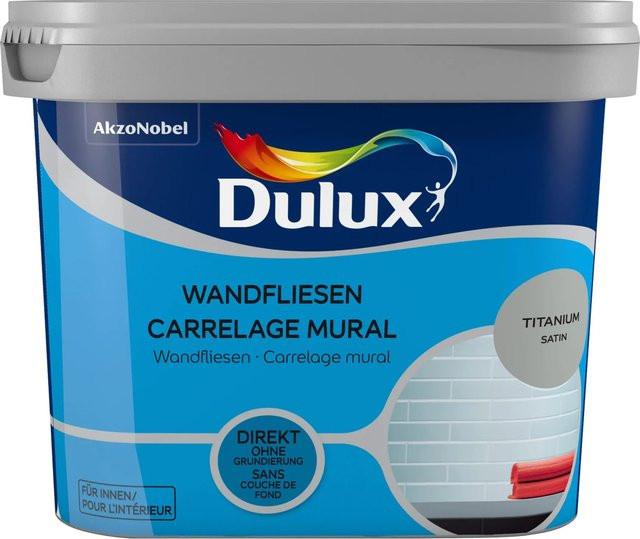 Dulux Fresh Up Wandfliesenlack Satin Titanium Grau 750 ml - Bild 1