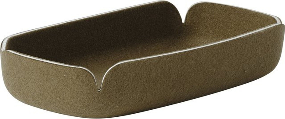 Muuto Restore Tray rechteckiges Tablett in Braun und Grün B/T/H: 28 x 15 x 5 cm - Bild 1