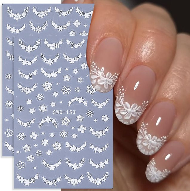 SWEET TREND Nagelaufkleber, weiß, glänzend, Unisex - Bild 1
