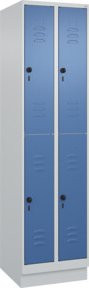 C+P Doppelstock-Spind Classic PLUS mit Sockel, 2 Abteile, Fernblau, H x B x T: 195 x 50 x 50 cm - Bild 1