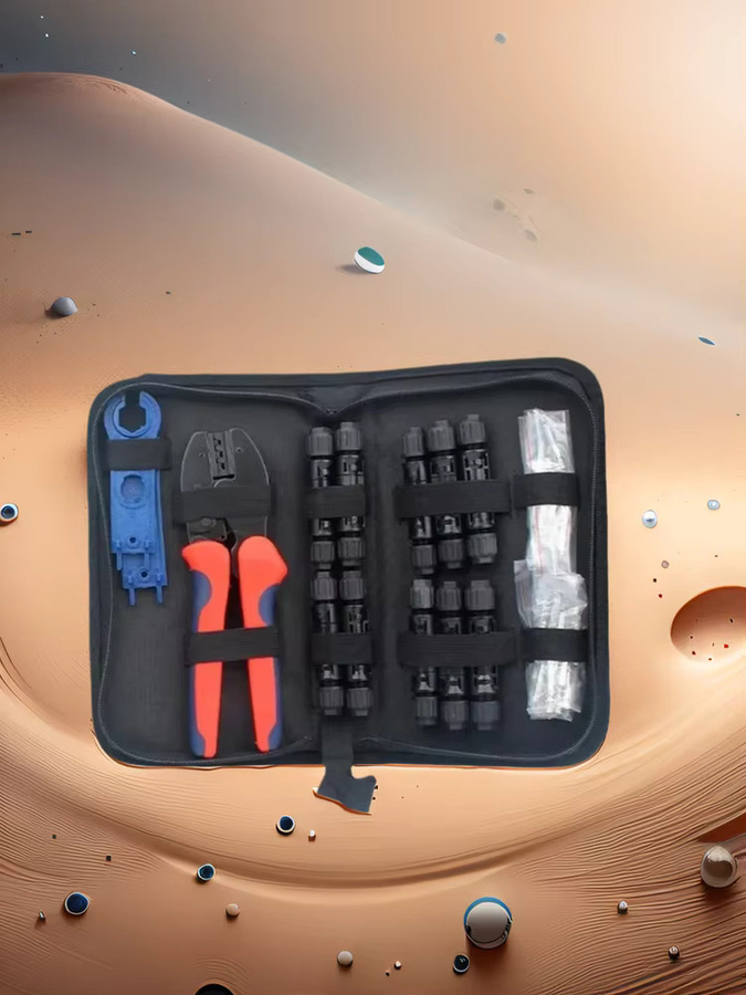 Professionelles Solar PV Tool Kit LY-2546B mit Crimpzange und Schraubenschlüssel für die Installation von Solarpanels und PV-Systemen, Mehrfarbig - Bild 3