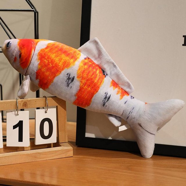Wucifang Bags Koi-Fisch Plüschtier Kissen, Bunt Rot Gold, 80cm - Bild 1