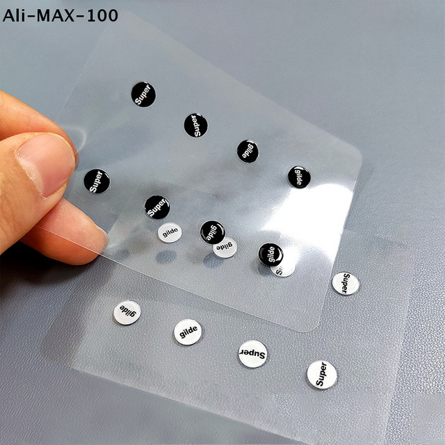 AyS Glas-Mausfüße DIY Universal Dots Mausfüße-Pads für Gaming-Mäuse, transparent - Bild 1