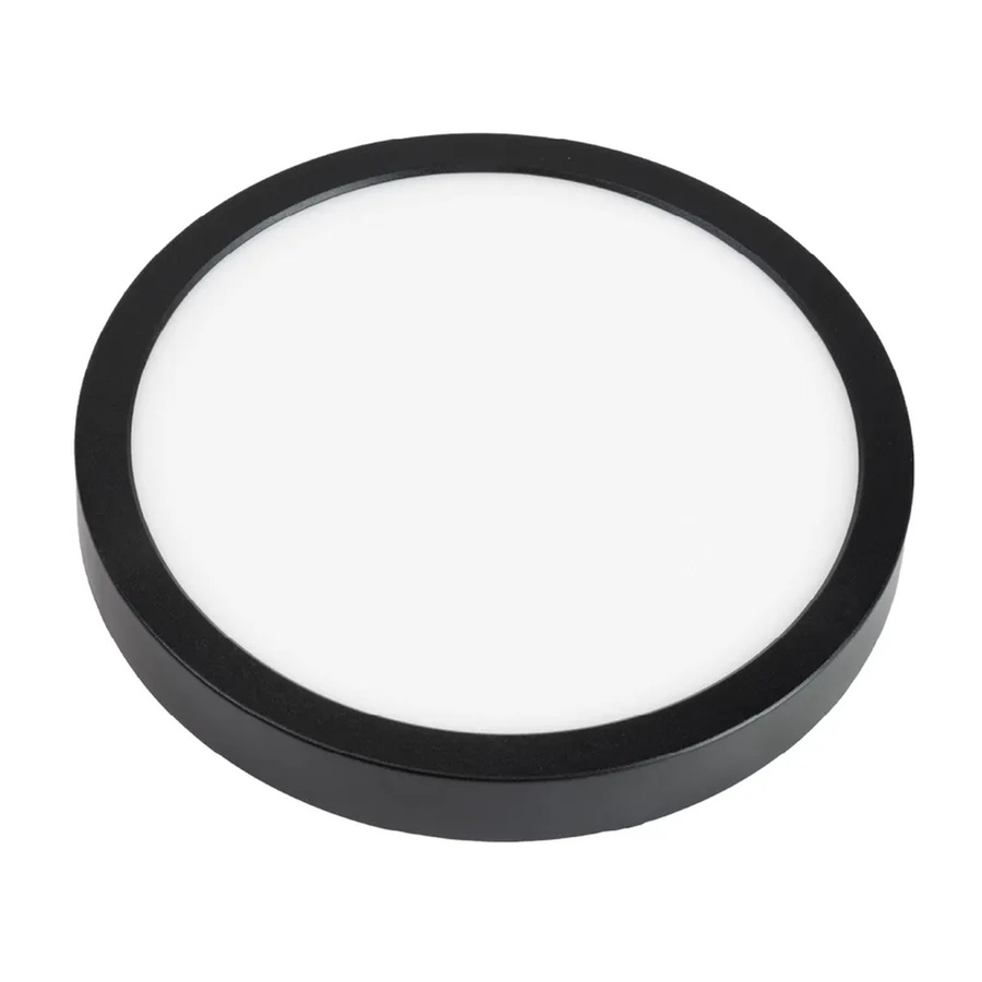 ENOVALITE LED Panel Einbauleuchte Schwarz, 12W, dimmbar, 2700-5700K Warm-Kaltweiß, rund, Durchmesser: 16,5 cm - Bild 2