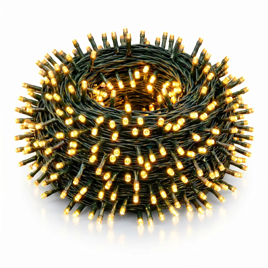 Salcar Solar Lichterkette mit 240 LED in Warmweiß, 10,75 m Länge, USB & Solar betrieben mit Fernbedienung und verschiedenen Lichteffekten für Garten, Balkon und Terrasse - Bild 2