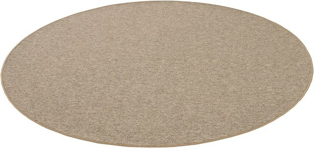 Snapstyle Feinschlingen Velour Teppich Strong Nougat Beige Rund Durchmesser: 100 cm - Bild 1