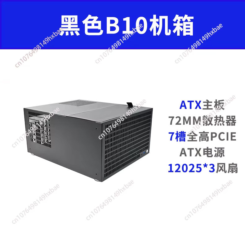 B10 10-Bay NAS-Gehäuse in Schwarz mit Unterstützung für ATX-Großnetzteile - Bild 3