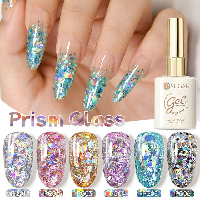 UR SUGAR Nagelgel Glitzer-Pailletten, 15 ml, Schimmernd - Bild 1