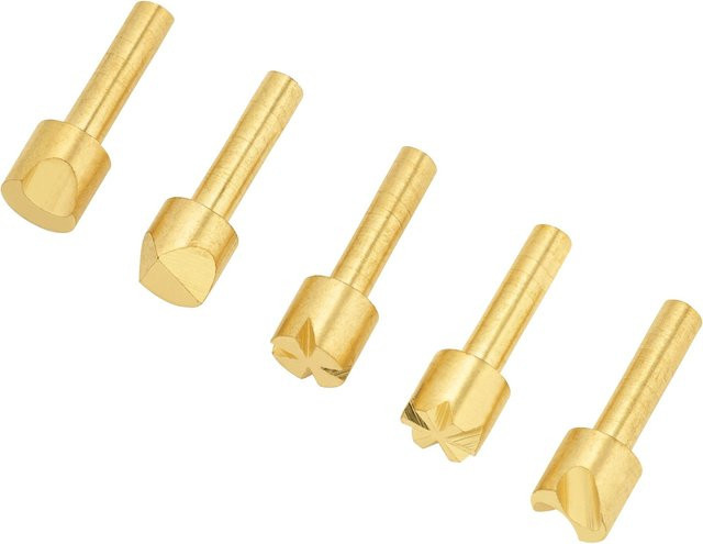 LUX-TOOLS Brennstempelsatz 5-teilig aus Kupfer in Gold - Bild 1
