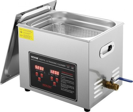 VEVOR Ultraschallreiniger aus Edelstahl mit Heizfunktion und digitalem Timer, 10 l, Silber - Bild 1