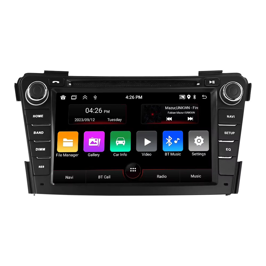NAVIFANS Android 2DIN Multimedia Autoradio mit 7 Zoll Display für Hyundai I40, Carplay und GPS, Schwarz - Bild 5