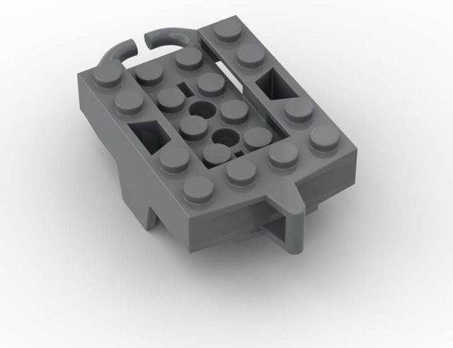 ixBricks Fahrzeugbasis 4x5 Rollwagen Bausteine Eisenbahn 1-teiliges Set - Bild 1