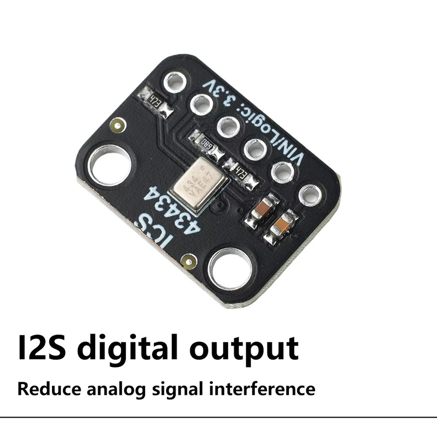 diymore ICS-43434 I2S MEMS Mikrofonmodul Breakout mit Tiefpass-Minifilter in Schwarz für intelligente Sprachgeräte und Aufzeichnungssysteme - Bild 2