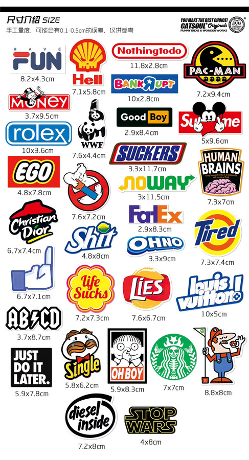 Bandai Logo-Aufkleber, Bunt / Mehrfarbig, 32-teiliges Set - Bild 4
